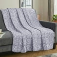thumbnail image 7 of Teler Weighted Blanket for Adults 20 lbs, 60" x 80" Cooling Printed Heavy Blanket for Bed Sofa, Gray, 7 of 7