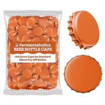 Orange Bottle Caps - Oxygen Absorbing - Standard Size - 26 mm - Pry-Off Crown Beer Cap