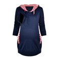 thumbnail image 4 of Julyccc Maternity Stripe Nursing Breastfeeding Pullover Hoodie, 4 of 5