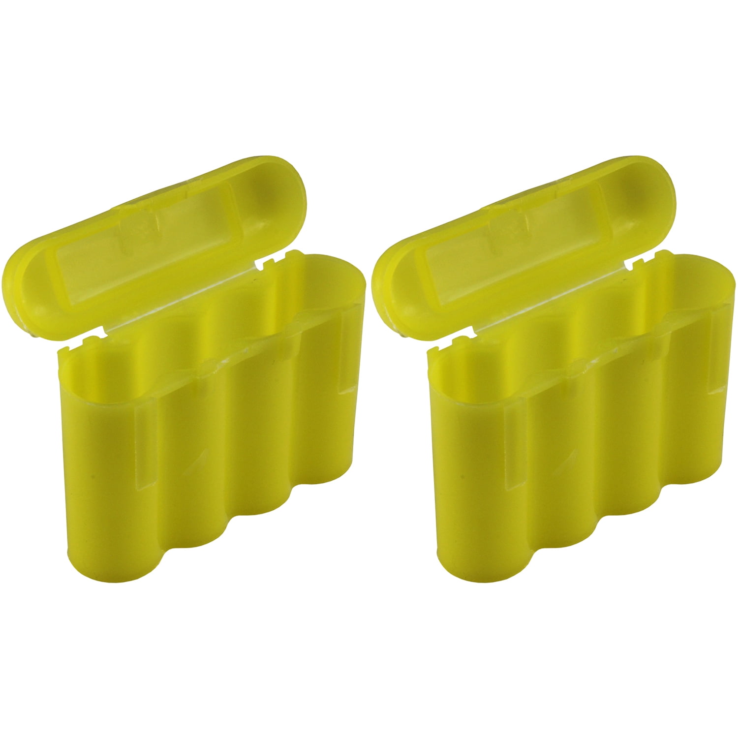 2 EBC Battery Yellow AA AAA Plastic Battery Holder Box Storage Cases