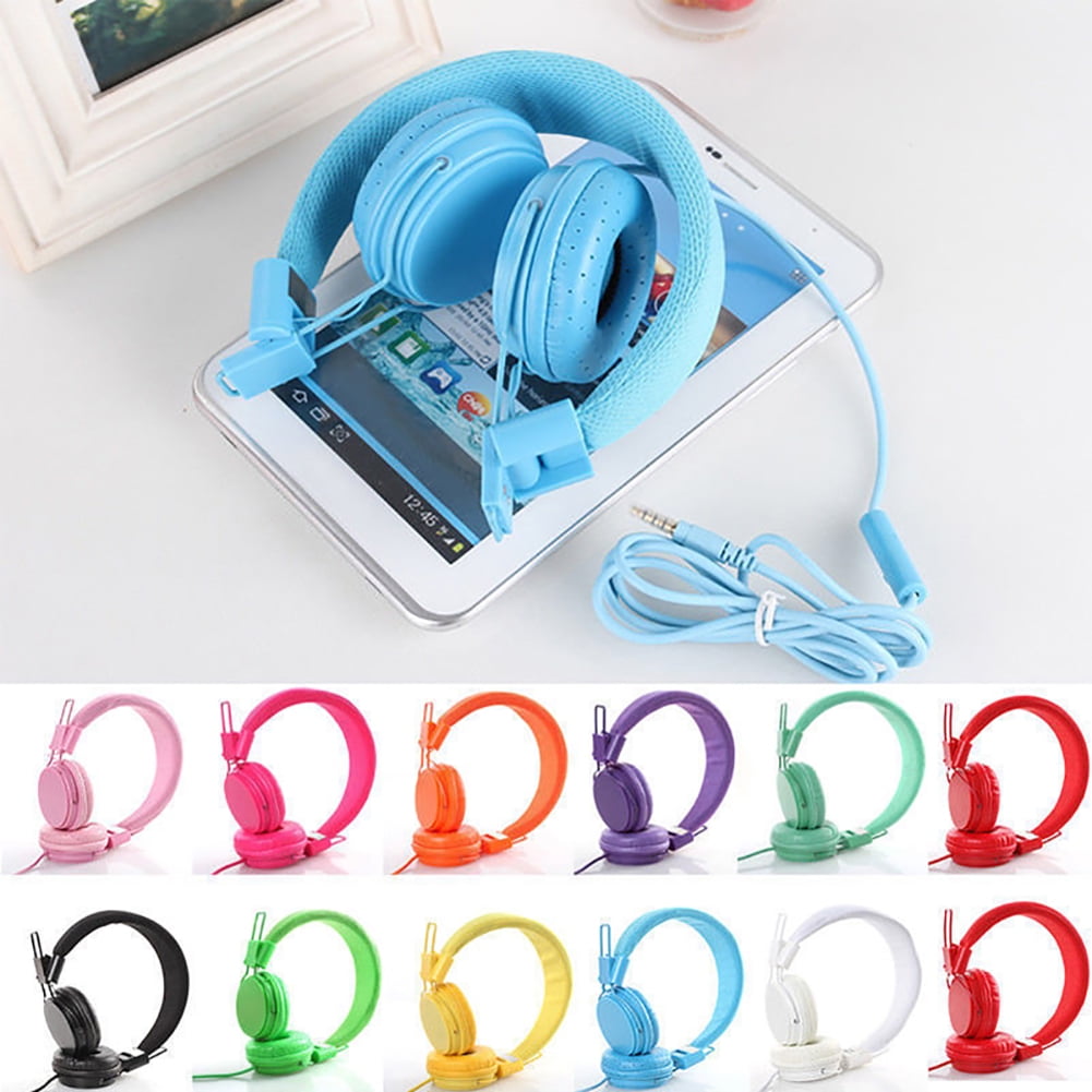 Shininglove Headphones with Microphone on Ear Stylish Headband Earphones Gifts for Kids, Purple