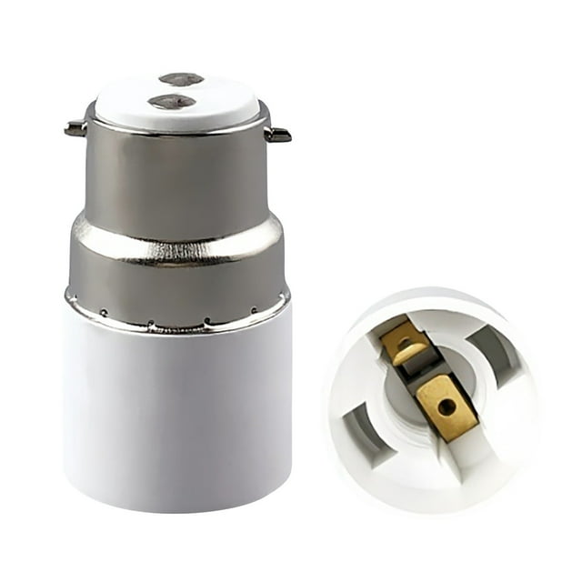 Over Ceiling Lighting Accessories Adaptor For Bayonet to Screw Socket Conversion B22 to E27 Socket Adapter for Home Use Ceiling Fans and Chandeliers Durable Metal Construction