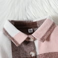 thumbnail image 4 of Zhuashum Fall Winter Coats For Boys Girls Toddler Long Sleeve Plaid Prints Ruffles Coat Jacket Jacket Tops Lovely Outfits Children 6-9 Months Red, 4 of 5
