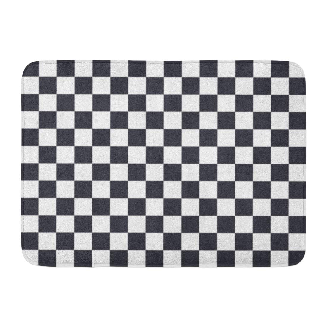 JSDART Checker Black and White Squares Pattern Checkerboard Flag