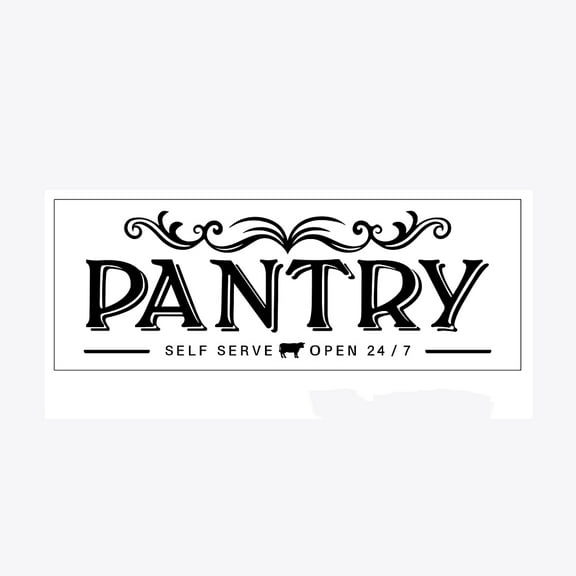 PVC Wall Stickers for Self Serve Pantry Decoration Floral Pattern 380x150mm