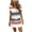 Blue, variant on Summer Dresses for Women Basic Strip Print Mini Dress Casual Short Sleeve V Neck Dress Drawstring Sun Dress with Pockets