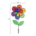 thumbnail image 3 of 12 Petal Double Wheel Rainbow Flower Wind Spinner In the Breeze Yard Decor, 3 of 3