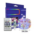 thumbnail image 3 of Qocolhg Outdoor Christmas Decorations, 15 Meters LED USB String Light, Music Sync Smart Bluetooth, With Remote Control Timer, 16 RGB Colors, Suitable For Room, Decoration Garden, Christmas Party, 3 of 9