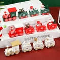 thumbnail image 4 of Wooden Christmas Train with Snowman, Mini Train Decor for Christmas Party, Christmas Train Ornament Toys for Kids Gift Home Decoration, 4 of 5