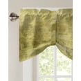 thumbnail image 3 of Fsddascl Yellow Tie Up Valance Curtains for Windows, Kitchen Curtains Window Treatments, Retro Oil Painting Modern Abstract Art Aesthetics Short Window Shades Valances for Bedroom Bathroom 54"x18", 3 of 7