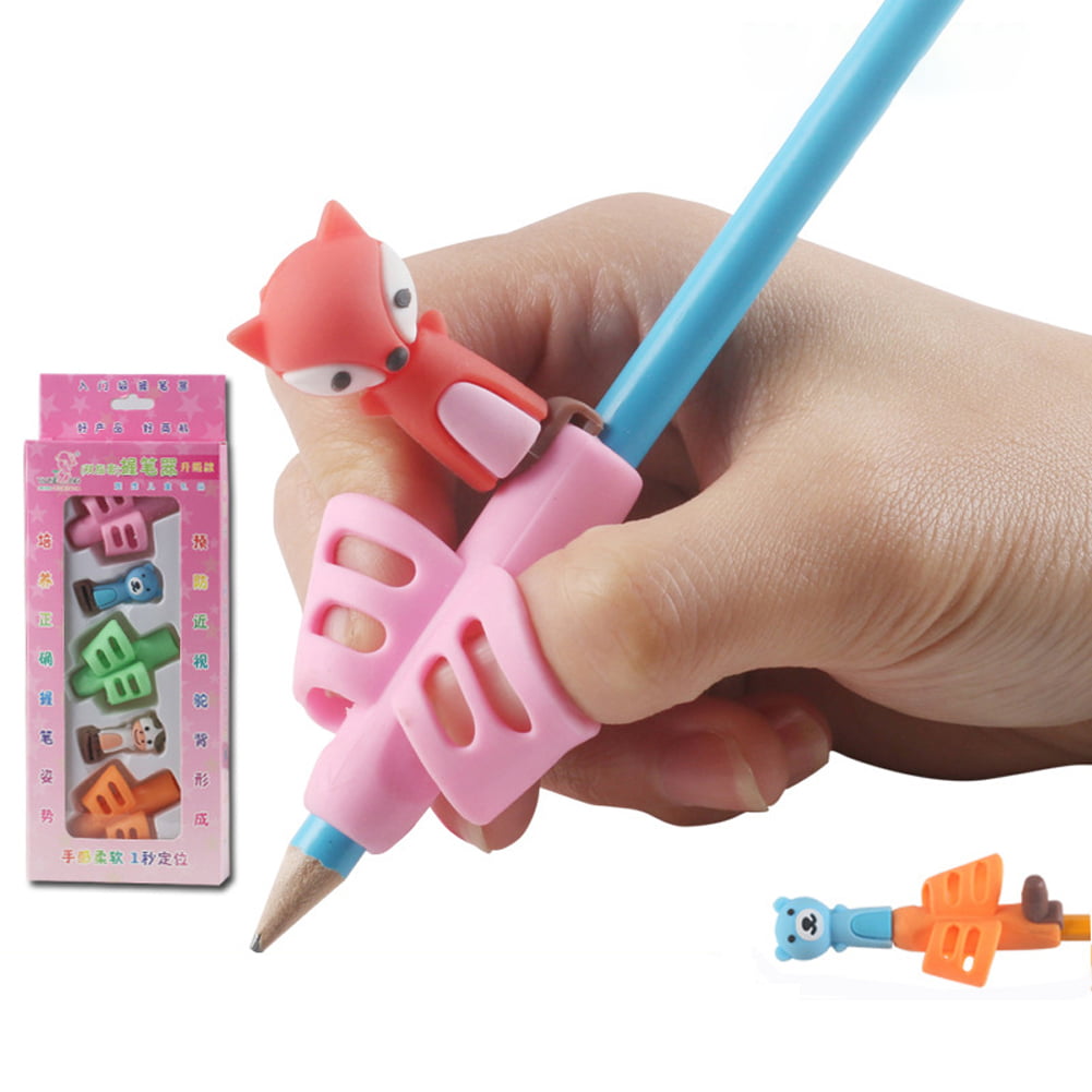 4 Pcs Silicone Child Kid Handwriting Aid Rubber Pen Soft UKPL S4V0 X9R1 T Z3L5 