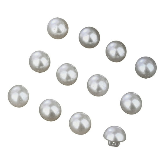 12 Pcs Mushroom Buttons Imitation Pearls Buttons Round Sewing Buttons for Dress Clothing Sewing and Crafting