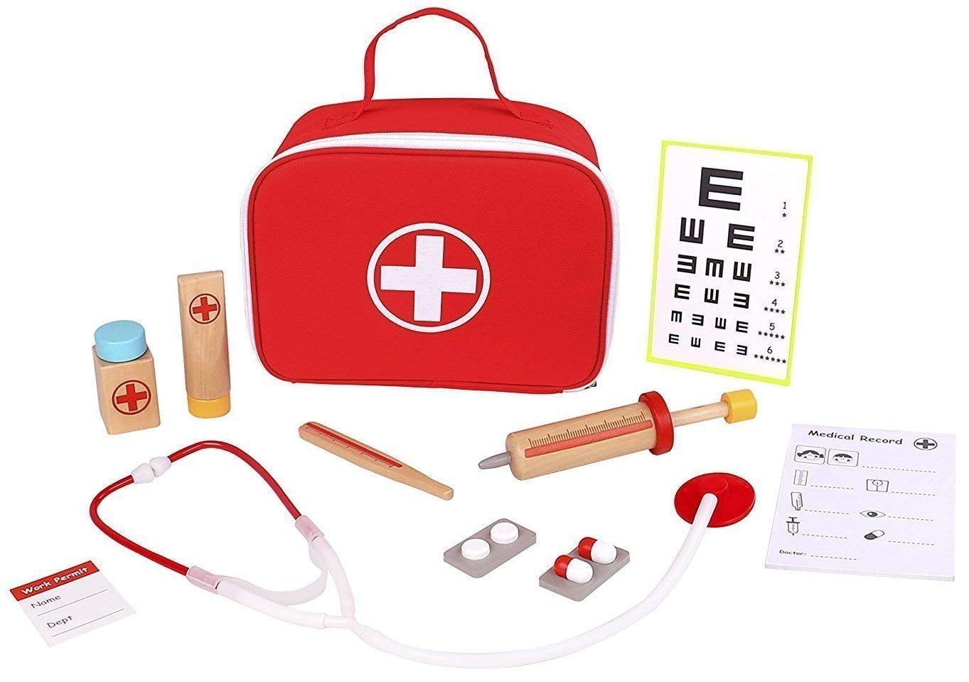 wooden doctor kit