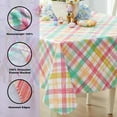 thumbnail image 4 of Newbridge Simone Easter Pastel Plaid 52 x 52 inch Square Vinyl Flannel Backed Tablecloth, 4 of 8