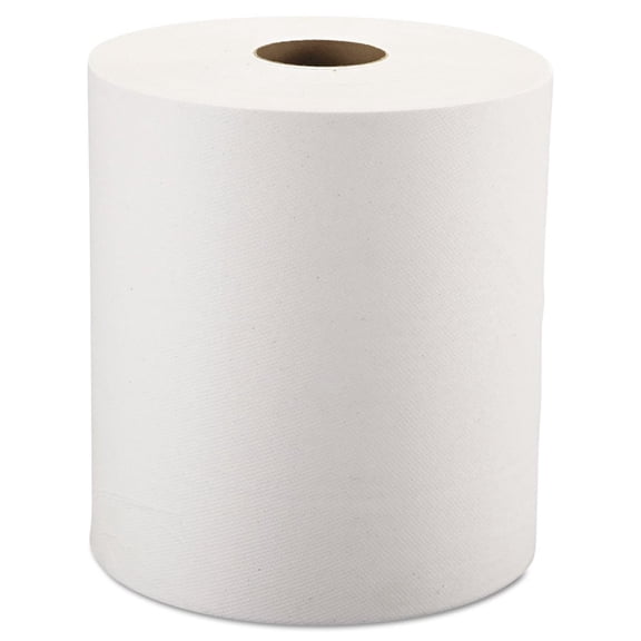 CSPP Commercial Paper Towels, Hardwound Roll Hand Towels, 6-Pack, 8" x 800ft per Roll, White, Hardwound Towel Dispensers Refill