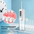 thumbnail image 6 of Water Dental Flosser,Cordless Portable Oral Irrigator Pick for Teeth Cleaning,230ML 3 Modes IPX7 Waterproof for Home Travel White, 6 of 14