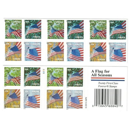 USPS A Flag for All Seasons Forever Stamps - Book of 20 Postage Stamps