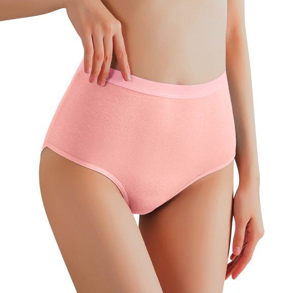 RANJIE Panties for Women Breathable High Waist Abdomen Suppressing Hip Lifting Body Shaping Large Size Middle Aged and Elderly Mothers' Soft Full Coverage Women's Underpants,M,Hot Sales,Under $1