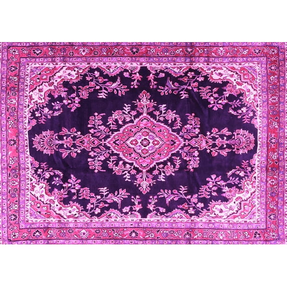 Ahgly Company Indoor Rectangle Medallion Pink Traditional Area Rugs, 3' x 5'