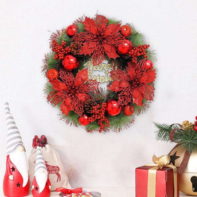 Christmas Wreath Home Scene Door Hanging Needle Decorations Christmas Bells Hanging Hanging Decorations