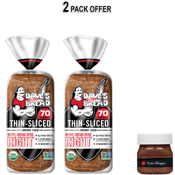 Dave's Killer Bread® White Bread Done Right Thin Sliced Organic Bread, 20.5 oz, Shelf-Stable
