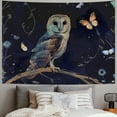 thumbnail image 2 of Fenyluxe Witchy Owl Vertical Tapestry Aesthetic, Trippy Floral Leaves Mushroom Moon Cool Tarot Dark Tapestry Wall Hanging for Bedroom, Gothic Nature Tapestries Poster Dorm Decor&nbsp; 40x30inch, 2 of 6