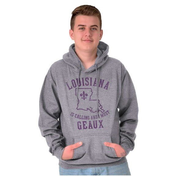 Louisiana is Calling Funny Creole Pun Unisex Plus Fleece Graphic Hoodie Brisco Brands 2X