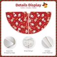 thumbnail image 3 of Xecao Christmas Santa Cartoon Snowman A Pattern Christmas Tree Skirt Round Xmas Tree Mat Base Cover for Holiday Home Decorations-36", 3 of 6