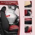 thumbnail image 5 of Full Set Car Seat Covers Compatible with Honda Ridgeline 2006-2014 Faux Leather Seat Cushion 2 Rows 5 Seats Waterproof Anti-Slip Automotive Interior Accessories (Black&Red), 5 of 8