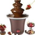 thumbnail image 3 of EIMELI Electric Chocolate Fountain Machine 3 Layer Cheese Fountain Machine Hold 10oz Chocolate Fondue Fountain Stainless Steel Cheese Fountain Melting Machine Auto Off Household Chocolate, 3 of 6