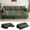 Green, variant on Rophefx Modular Sectional Sofa,Modern Chenille U-Shaped Sofa Couch with Pull Out Bed,Storage Seat,USB, Cup Holder,Side Pocket,Cloud Couch Bed for Living Room, Apartment,Black