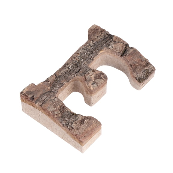 Soimiss Retro Wooden Letter Sign, Coffee Color, Tree Bark Ornament for Home Decor 1Pc