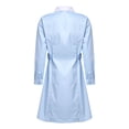 thumbnail image 4 of DPOIS Women's Lab Coat Doctor Nurse Long Sleeve Medical Coat Blue Peaked Lapel L, 4 of 7