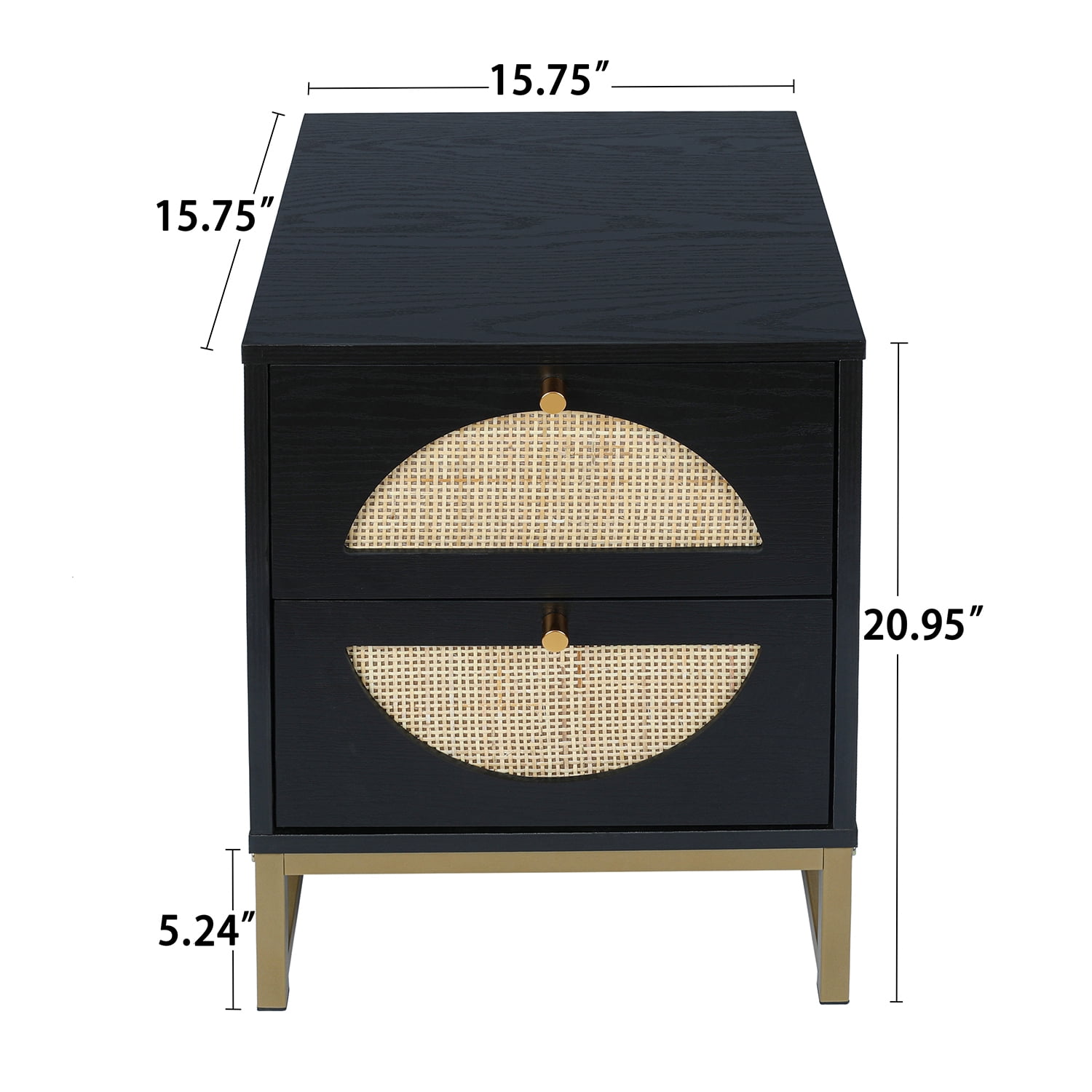 Kadyn 2 Drawer Nightstand Set of 2, Bedside Table for Bedroom and Living Room, Nightstand Side Table with Storage Drawer, Black Kadyn 2 Drawer Nightstand Set of 2, Bedside Table for Bedroom and Living Room, Nightstand Side Table with Storage Drawer, Black