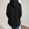 thumbnail image 4 of Womens Long Hoodies Fleece Lined Sweatshirts, Pullover Outwear Long Sleeve with Pocket, Fall Winter Outfits, 4 of 7