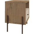 thumbnail image 4 of Manhattan Comfort Joy Table de Chevet 1 Tiroir en Blanc et Marron, 4 of 10