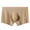 Beige, variant on Men's Solid Color Ice Silk Seamless One Piece Boxer Briefs Yellow 10(XL)