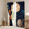 thumbnail image 3 of Galaxy Blackout Curtains Solar System Curtains for Boys Girls Universe Themed Bedroom Curtains,Outer Space Window Curtains for Teens Kids Space Planet The Earth Print Curtains,2 Panels 42"Wx63"L, 3 of 5