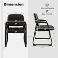 thumbnail image 3 of Costway Waiting Room Chair Set of 4 Upholstered Guest Conference Chair with Armrest, 3 of 9