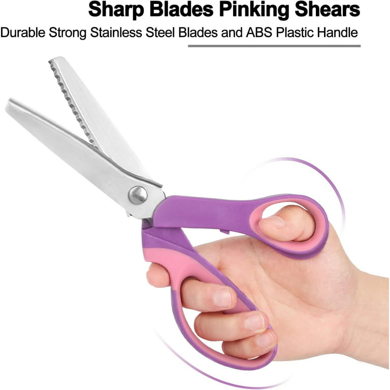 1pc Pinking Shears For Fabric Cutting,Zig Zag Scissors,Scrapbook