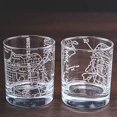 thumbnail image 3 of San Francisco Map Etched Whiskey Glasses Tumbler Gift Set | Old Fashioned Rocks Glass (Set of 2) - 10 Oz, 3 of 8