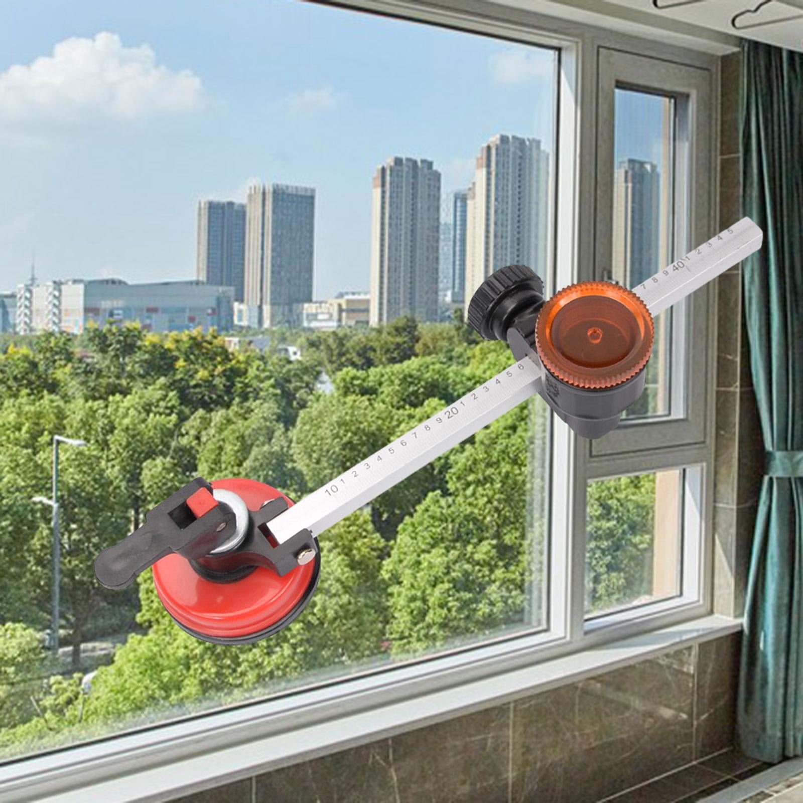 FVDPWYE Circular Glass Cutter, Glass Cutting Tool Cutting Wheels with Handle and Suction Red