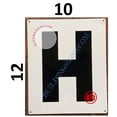 thumbnail image 2 of Large Letter H -Metal Sign - Parking LOT Sign (White,Aluminium,10X12)-EL ESTACIONAMIENTO LINE (ref-2201), 2 of 4