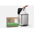 thumbnail image 2 of Biodegradable 13 Gallon White Kitchen Trash Bags With Handles (50 Pack) - Extra Strong  Leak-proof & Thick 1.18 Mil 15% Thicker Than Fits Standard 13 Gal Cans D2w, 2 of 4