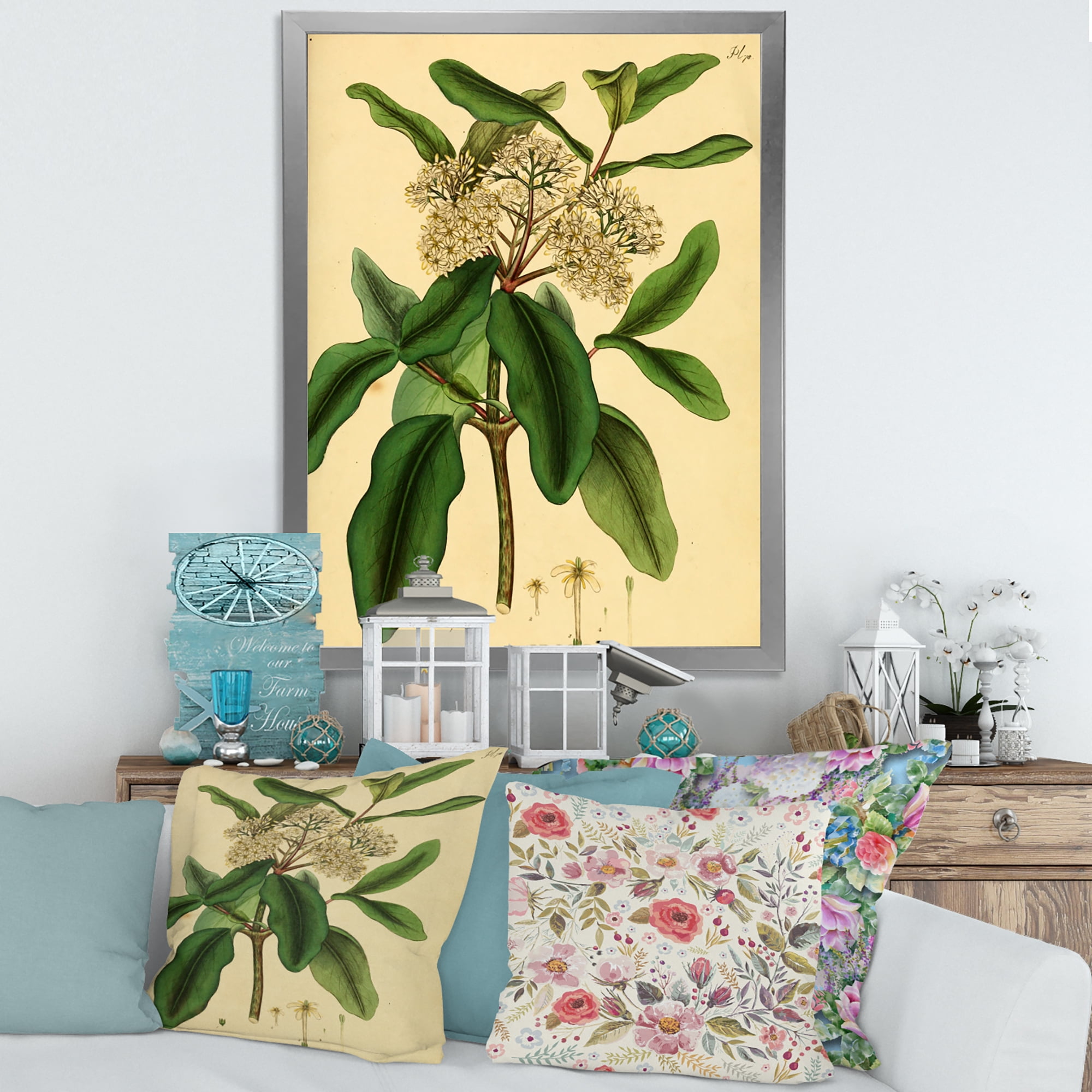 Designart 'Ancient Plant Life I' Traditional Framed Art Print