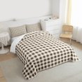 thumbnail image 3 of Feelyou Retro Wheat Plaid Queen Comforter Set, Stripes Lines Buffalo Bedding Set, 3pcs, 3 of 8