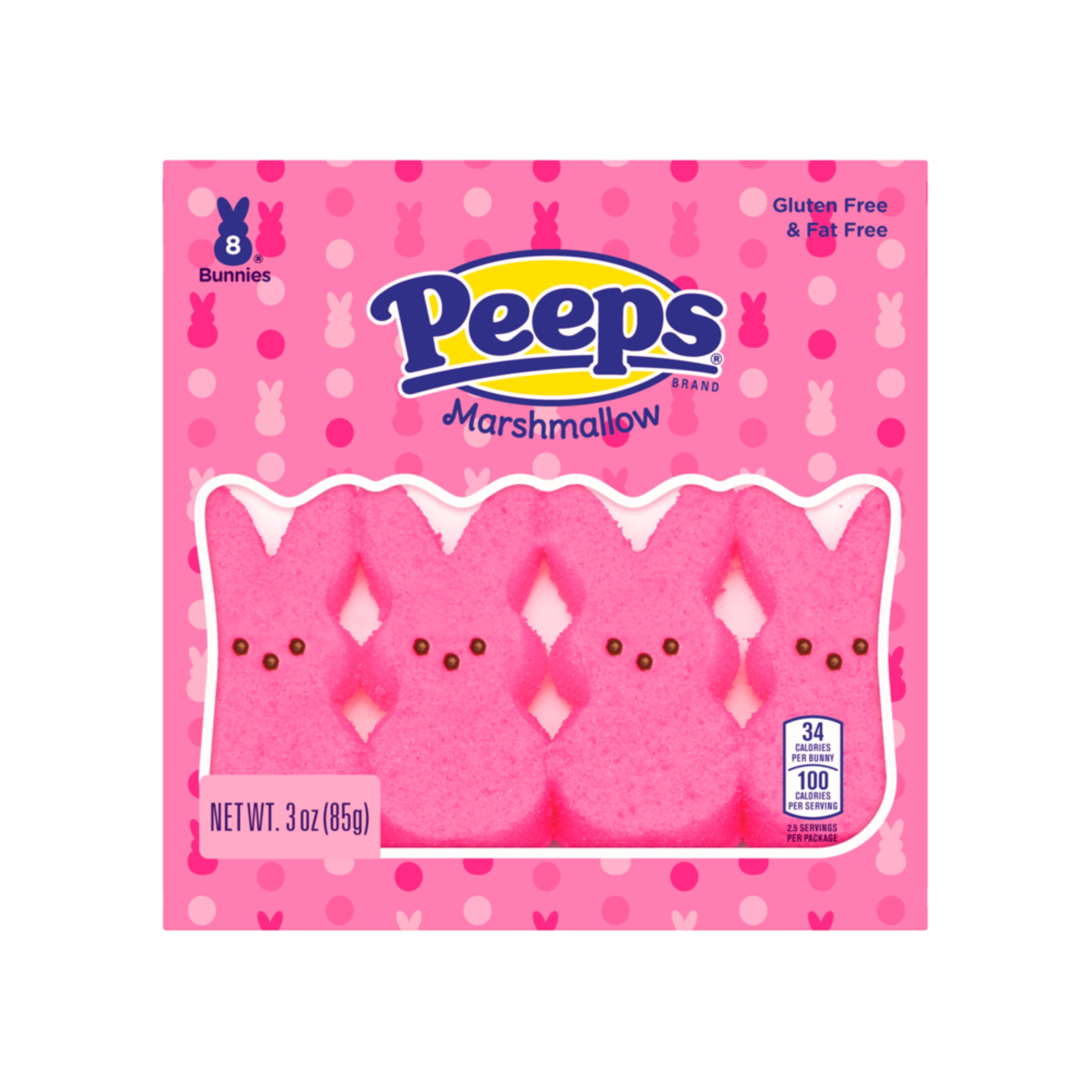 Peeps Marshmallow Easter Bunnies Bundle with 4 Colors Blue, Yellow