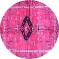 thumbnail image 1 of Ahgly Company Machine Washable Indoor Round Persian Pink Traditional Area Rugs, 5' Round, 1 of 4
