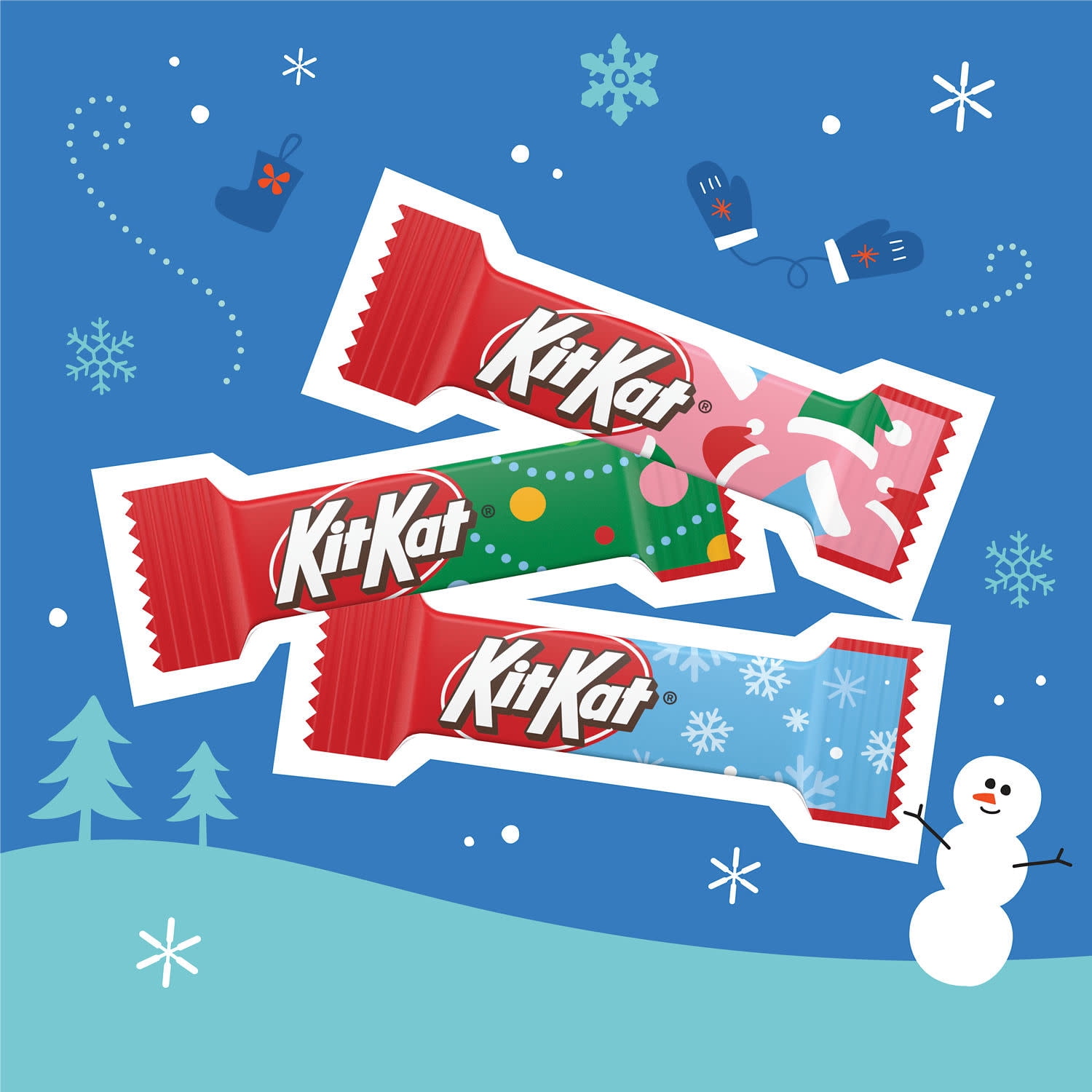 (3 pack) Kit Kat Miniatures Milk Chocolate Wafer Christmas Candy, Bag 9.6 oz