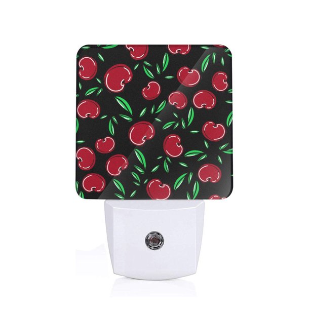 Balery Cherry Luz Nocturna LED con Sensor Automático, Enchufe con Sensor Crepuscular, Luz Suave de 0.5W para Dormitorio, Pasillo, Baño-US